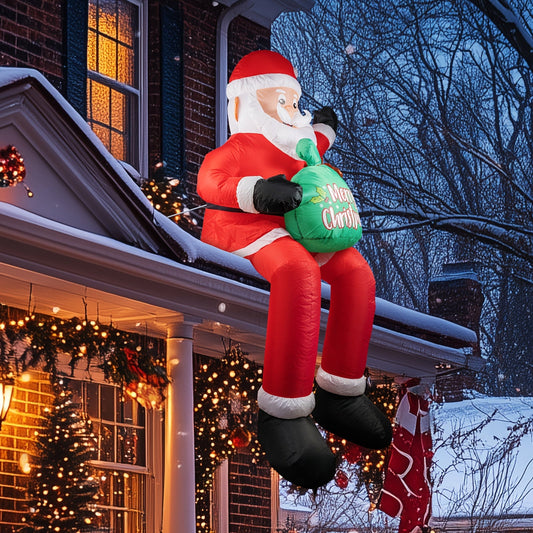 170CM LED Inflatable Santa Claus with Gift Bags