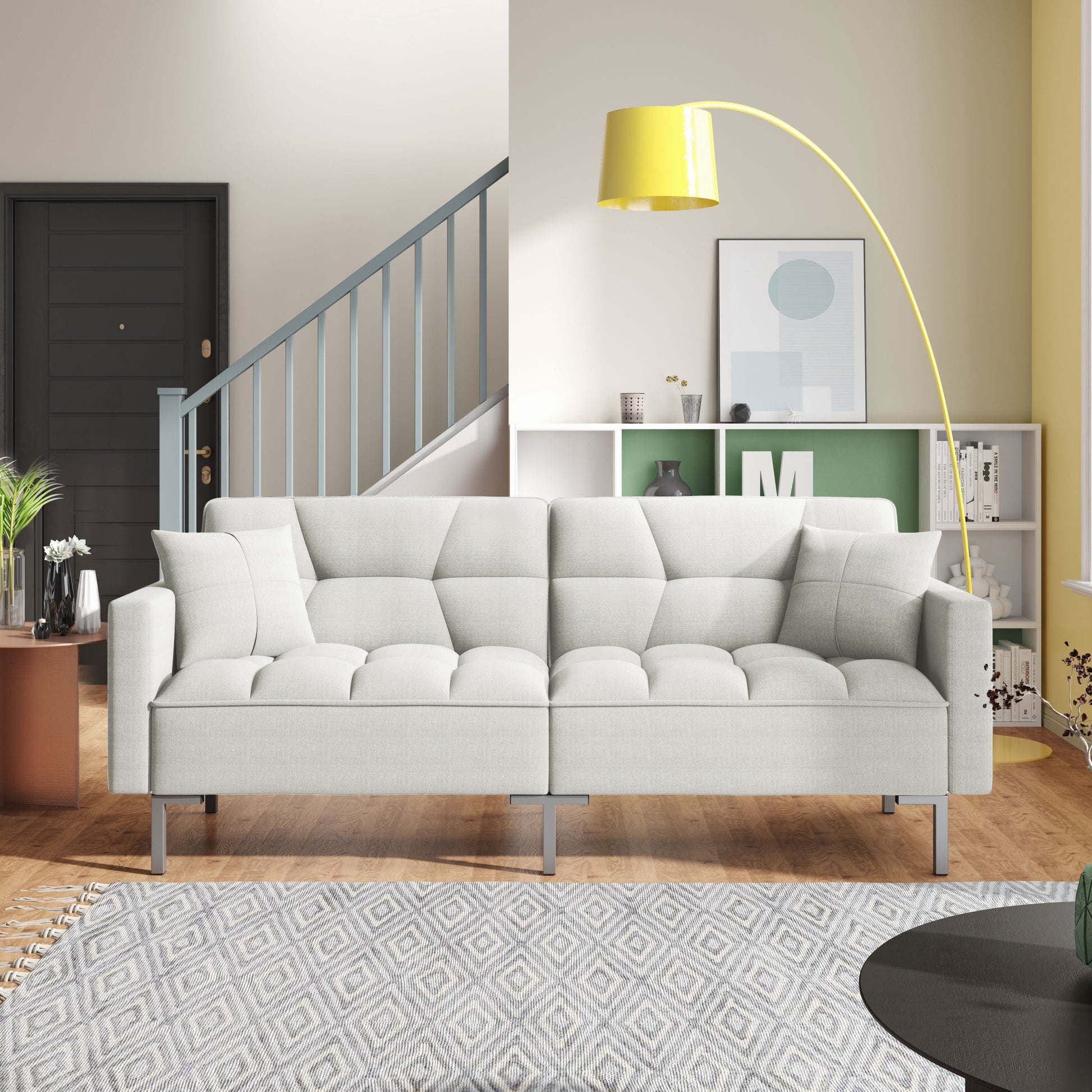 Daybed Folding Futon Sofa In White Color