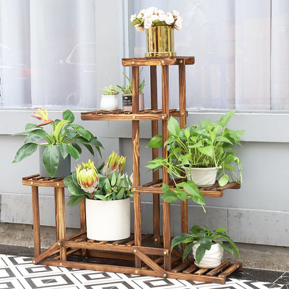 Wooden Flower Stand Shelf