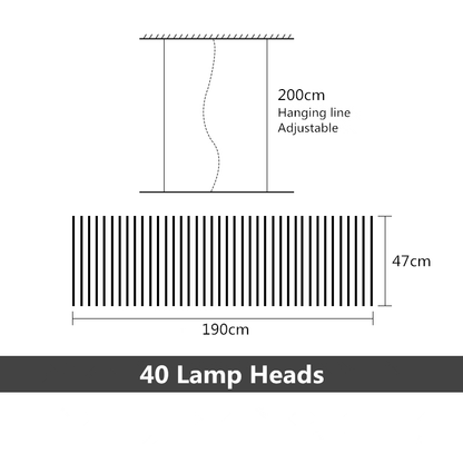 40 Lamp Heads LED Chandelier