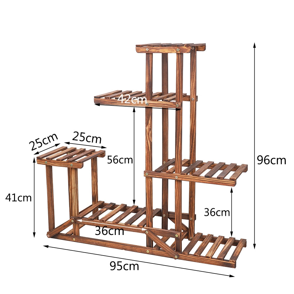 Wooden Flower & Plant Stand Shelf Dimensions