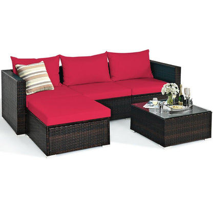 Outdoor Patio Rattan Sofa Set