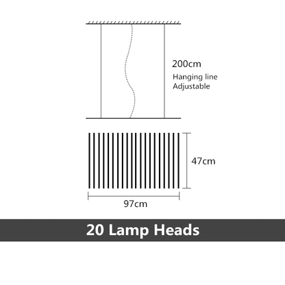 20 Lamp Heads LED Chandelier