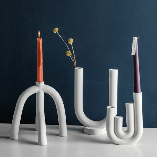 Ceramic Candlestick Holder