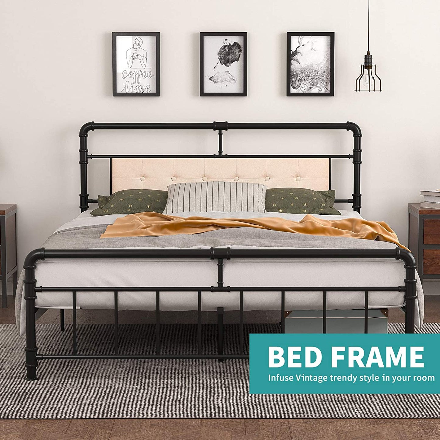 Classic Reinforced Metal Bed Frame