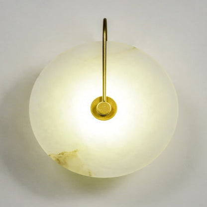 Gold Base Marble Wall Sconce