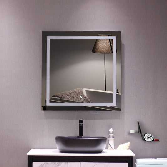 Anti-Fog Bathroom Mirror With Led Light 32"W*32"H