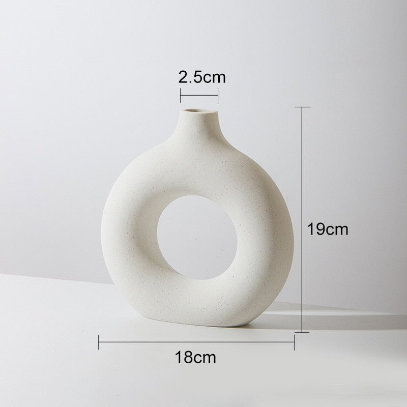 Medium White Ceramic Vase