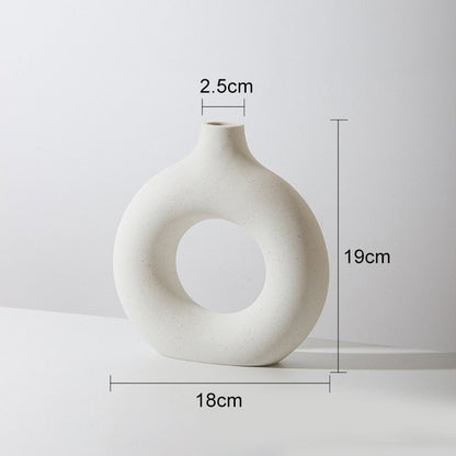 Medium White Ceramic Vase