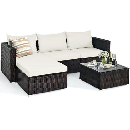 Outdoor Patio Rattan Sofa Set