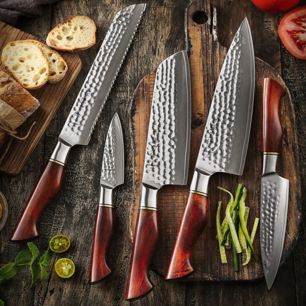 Damascus Steel Knife Set