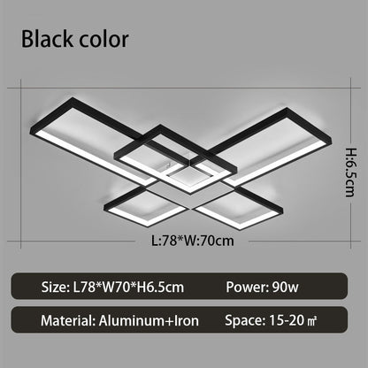 Large Black Dimmable LED Chandelier