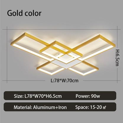 Large Gold Dimmable LED Chandelier