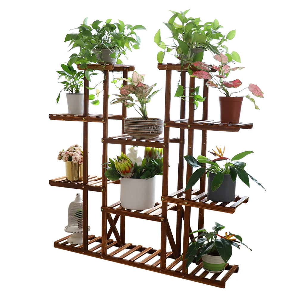 Wooden Plant Rack Shelf