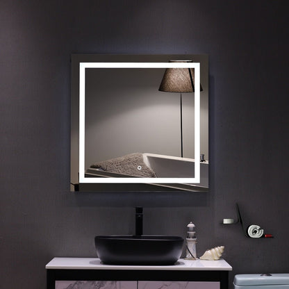 Anti-Fog Bathroom Mirror With Led Light 32"W*32"H