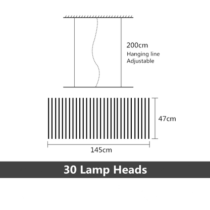 30 Lamp Heads LED Chandelier