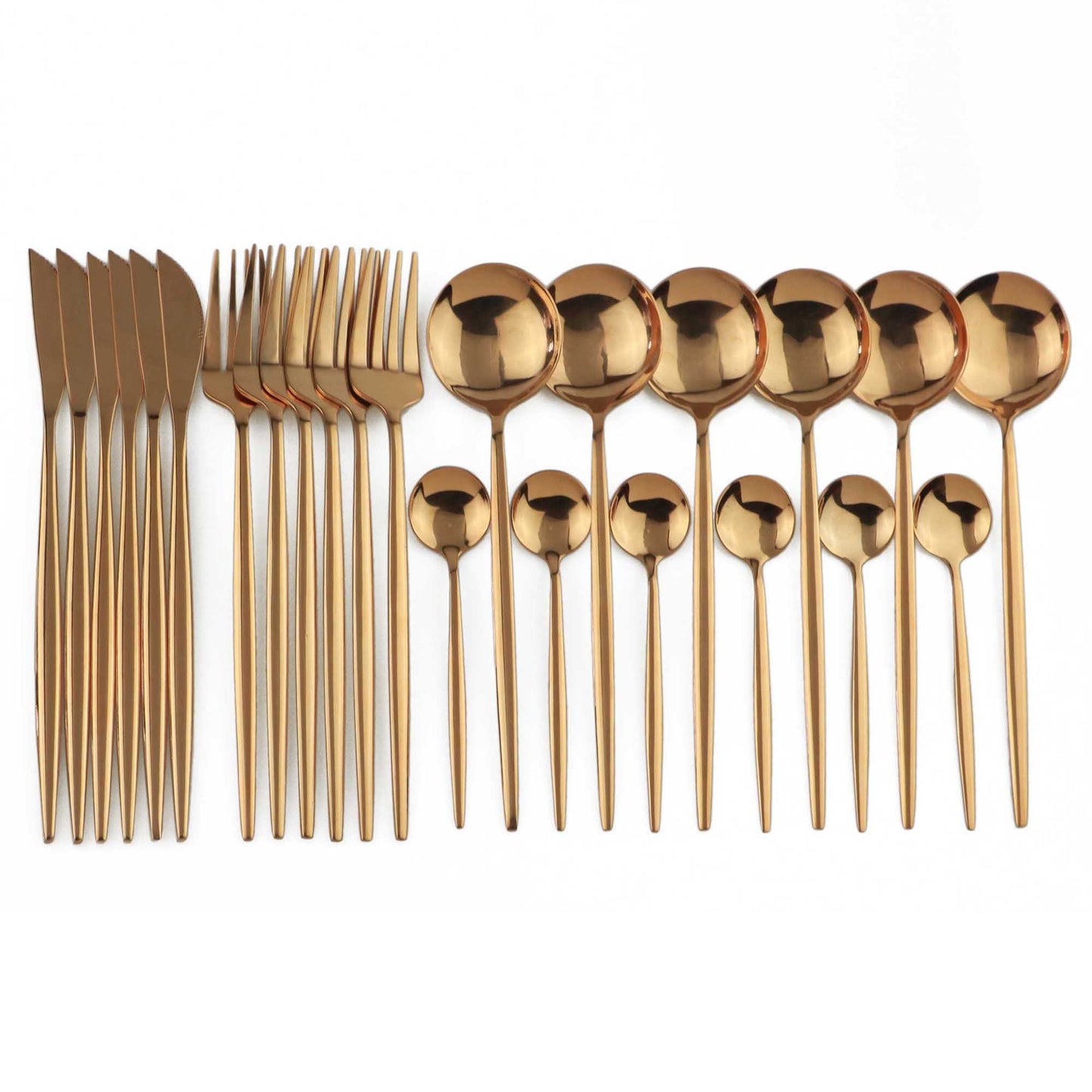 24pcs Western Cutlery Set-Gold