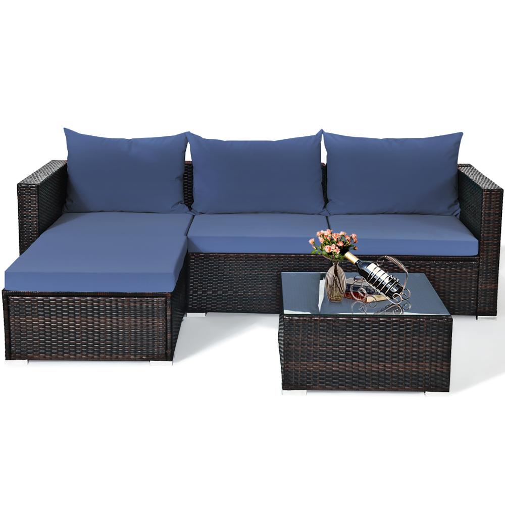 Outdoor Patio Rattan Sofa Set
