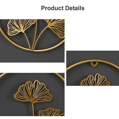 Round Metal Leaf Art Details