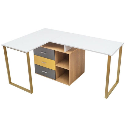 L-Shaped Corner Computer Desk