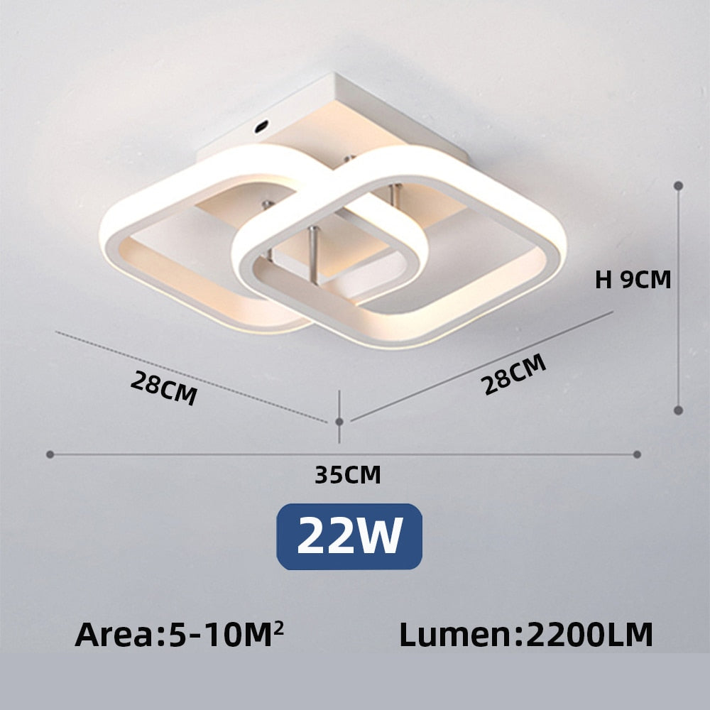 Nordic LED Ceiling Lamp In White Color