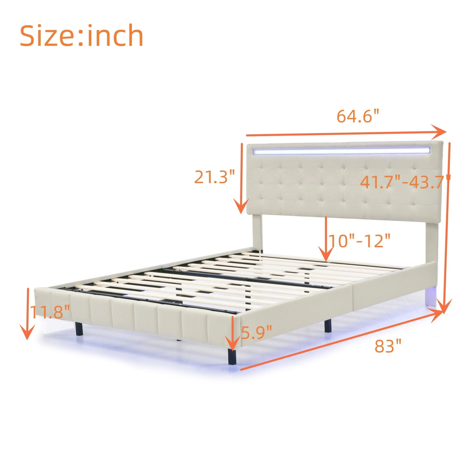 Queen Sized Floating Bed Frame Dimensions
