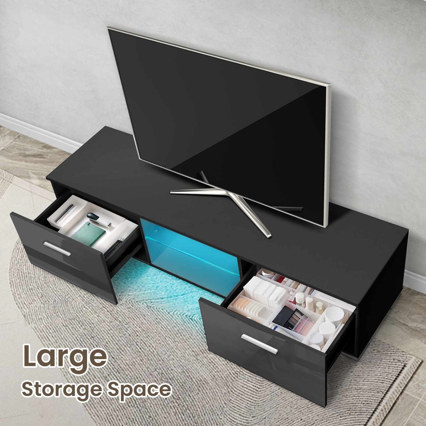 Modern LED TV Table With Large Storage Capacity