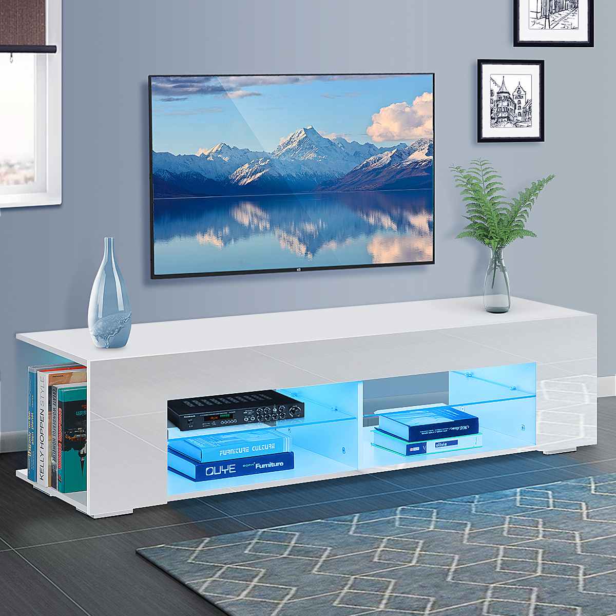 Modern Console Cabinet TV Stand