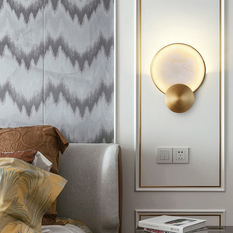 Large Marble Wall Lamp