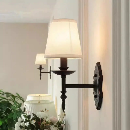 The West Decor American Black Iron Wall Sconce | Retro Lighting for Living Room Bedroom