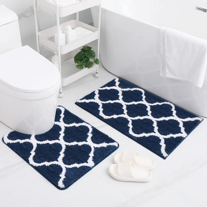 2-Piece Modern Bath Mat Set