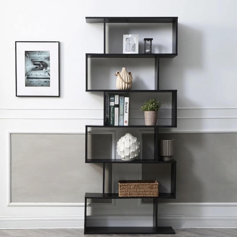 Modern Staggered Wall Bookshelf