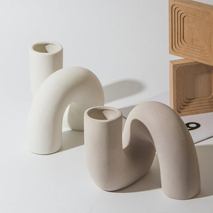 Modern Twisted Ceramic Vase