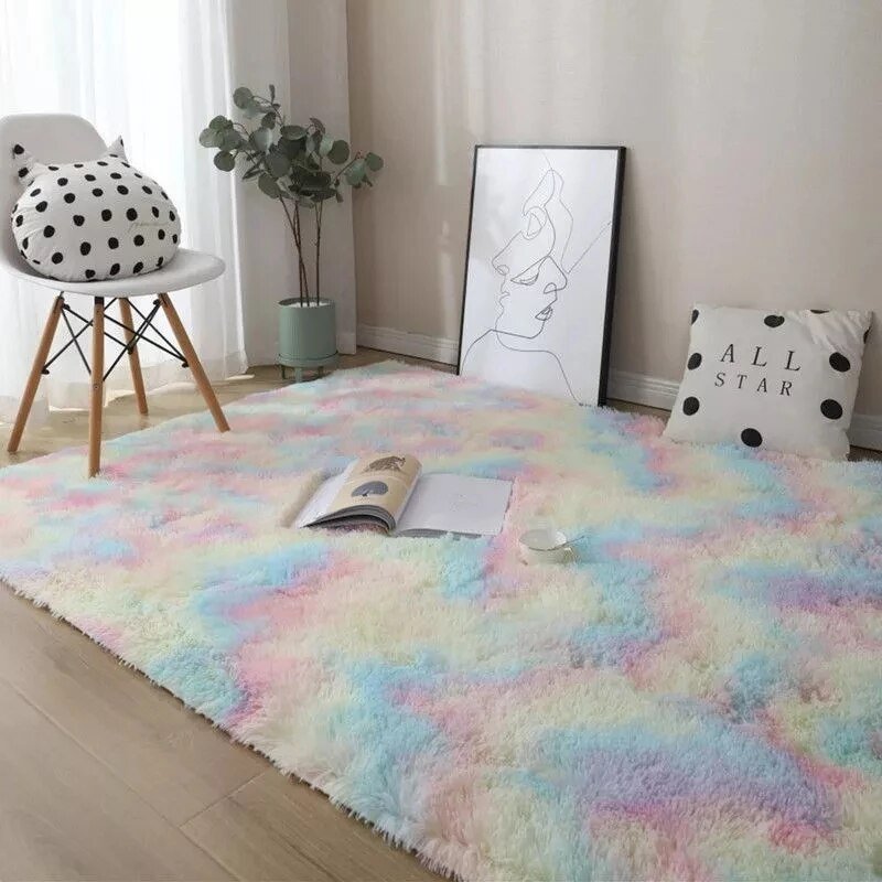Soft Rainbow Colorful Rugs