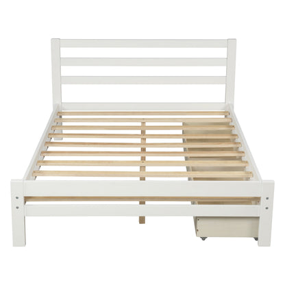Wooden Bed With Two Drawers