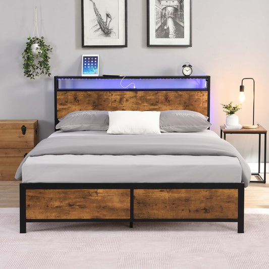 Rustic Brown Bed Frame