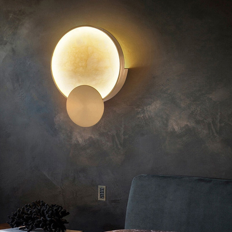 Round Marble Wall Sconce