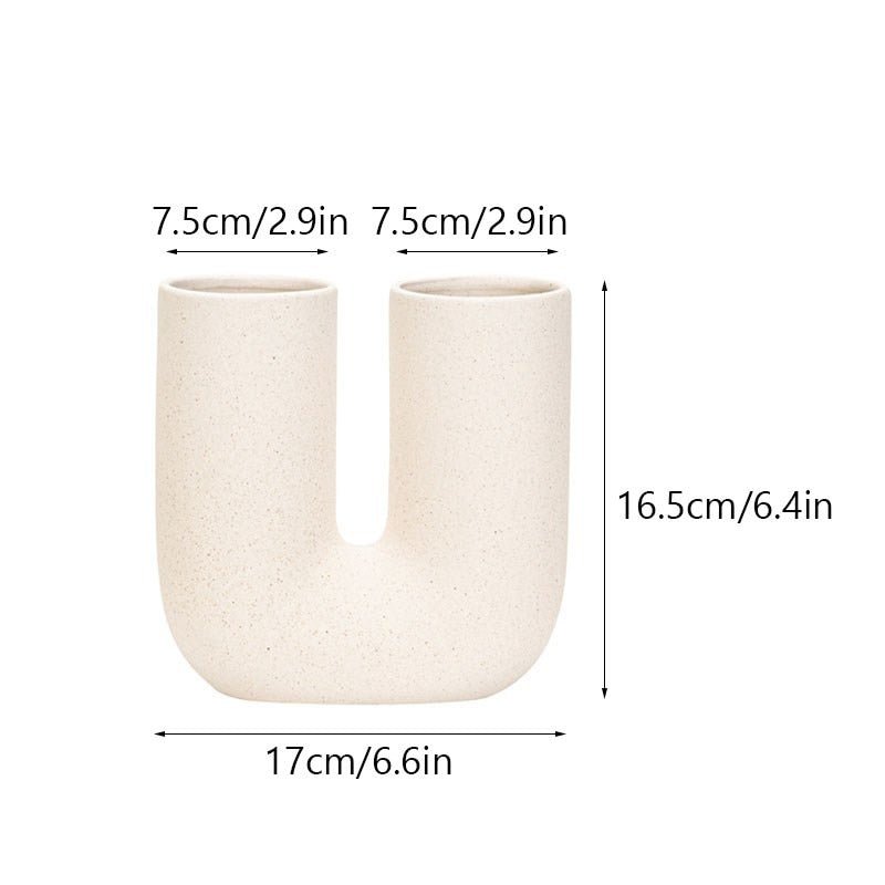 U Shaped Ceramic Vase Medium Vase