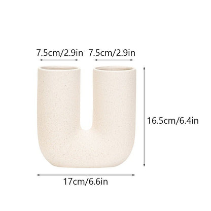 U Shaped Ceramic Vase Medium Vase