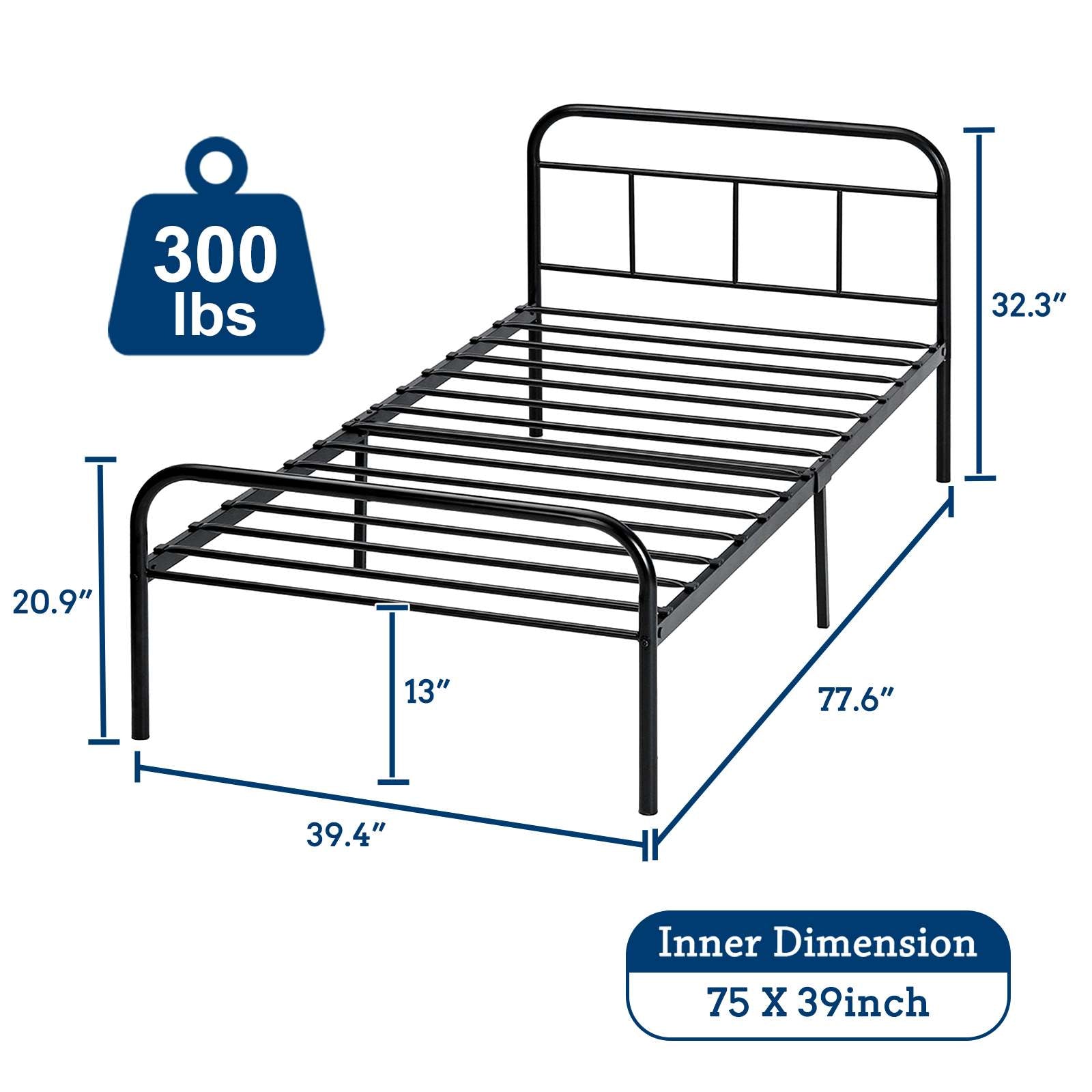 Heavy Duty Metal Bed Frame Size