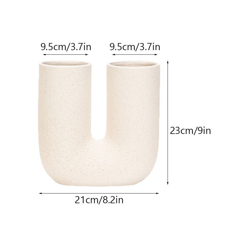 U Shaped Ceramic Vase Large Size