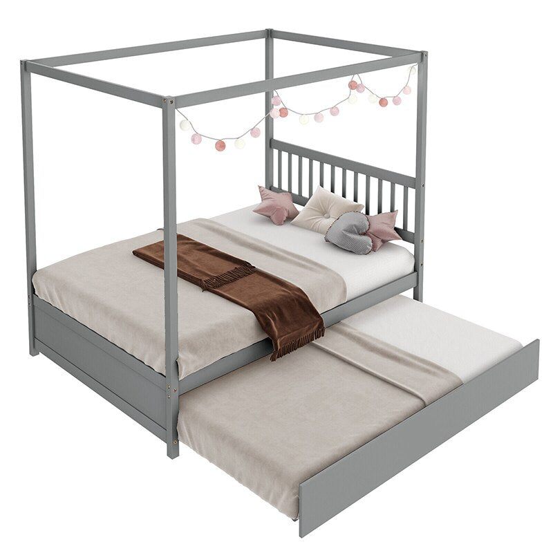 Luxurious Canopy Bed with Trundle