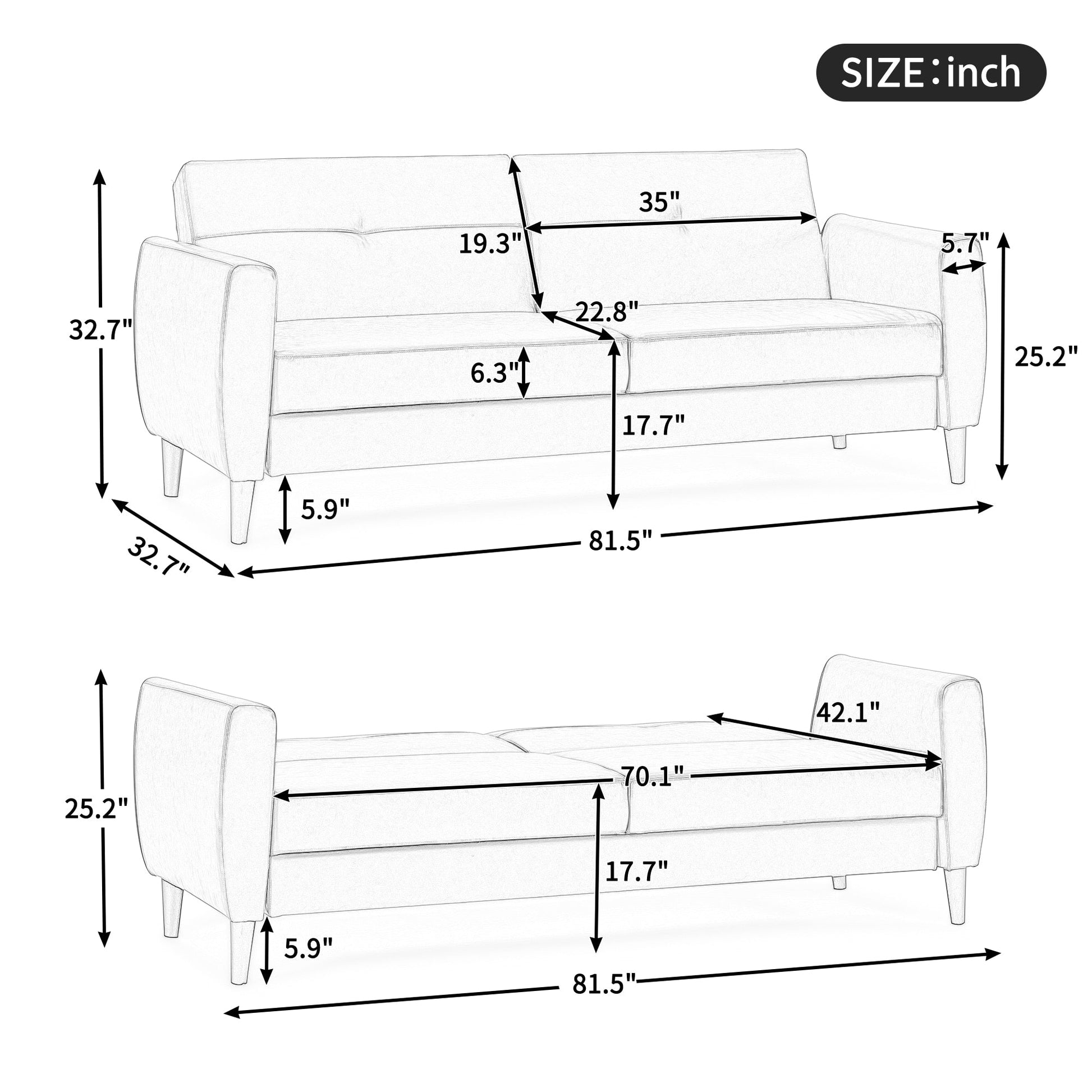 Sofa Bed Sizing