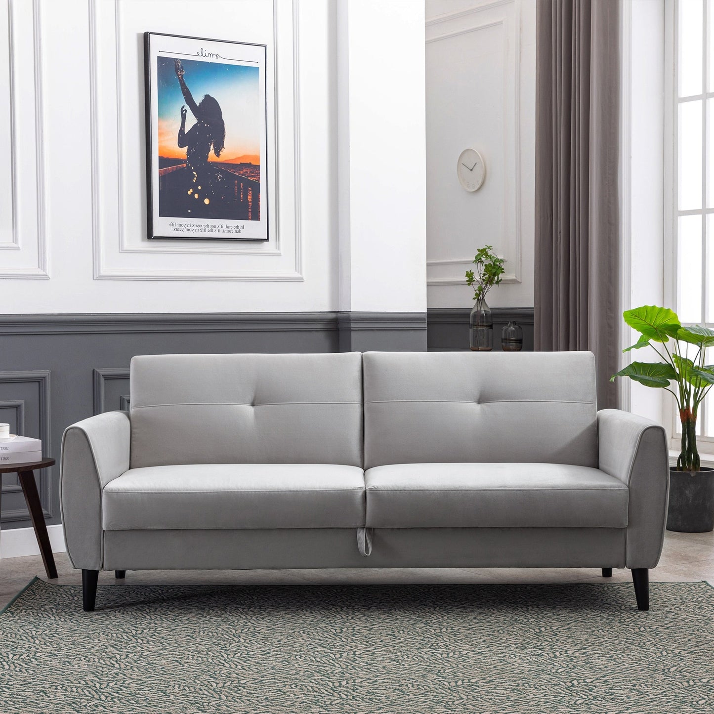 Modern Armchair Sofa Bed In Grey Color