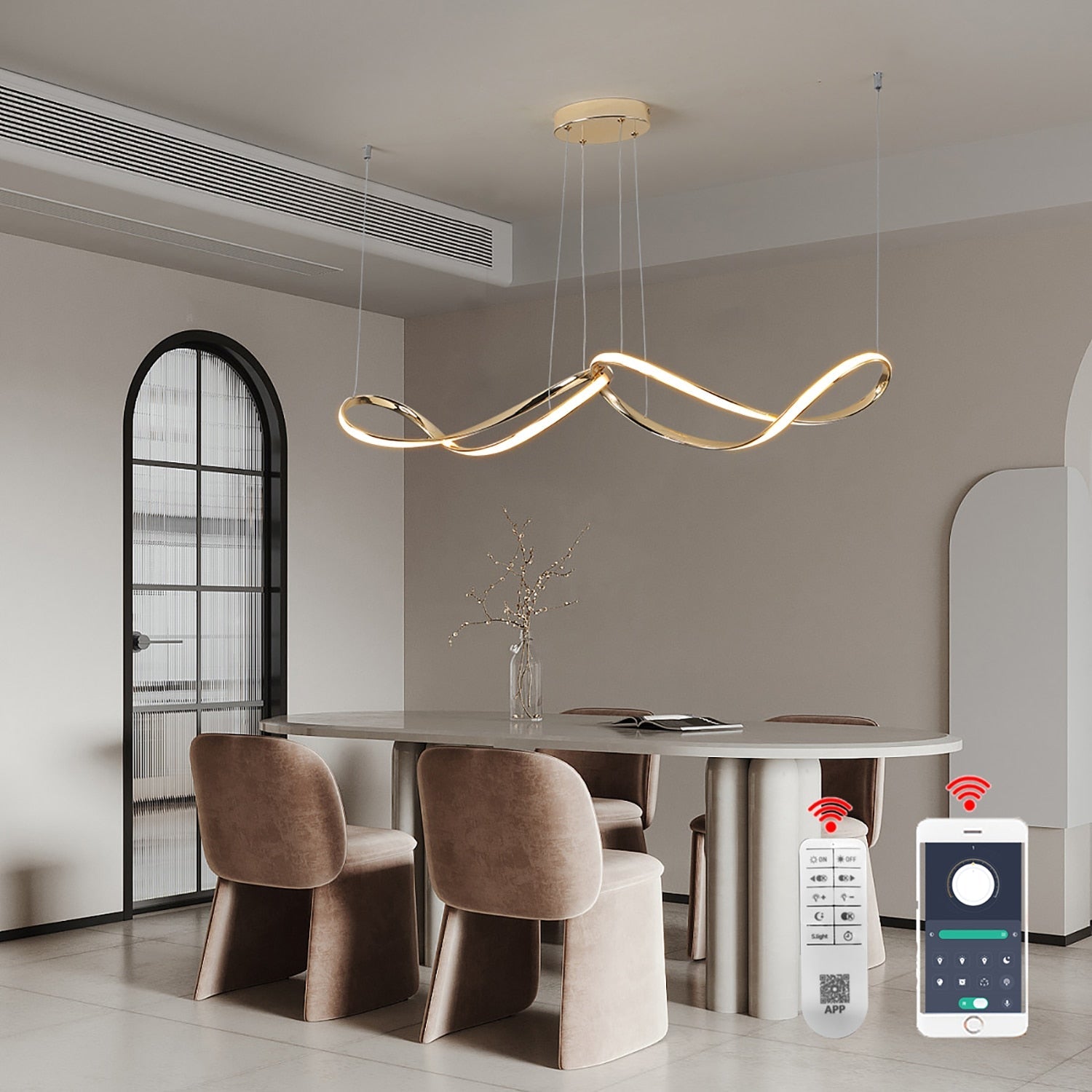 Dimmable LED Pendant Chandelier