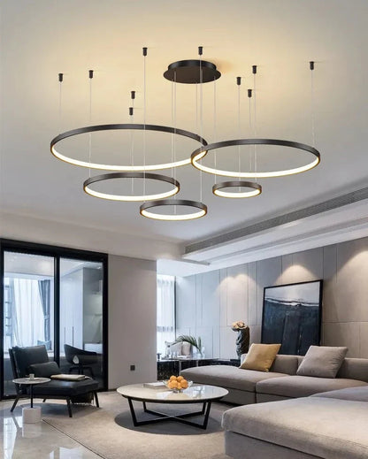 Black LED Modern Chandelier