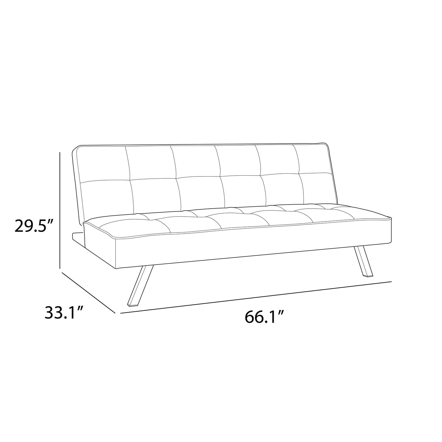 Modern Futon Sofa Bed Dimensions