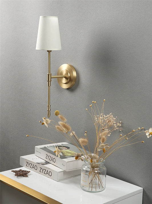 Minimalist Polished Brass Wall Sconce Light