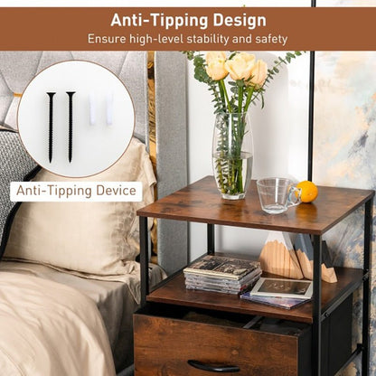 Bedside Dresser Organizer's Anti-Tipping Design