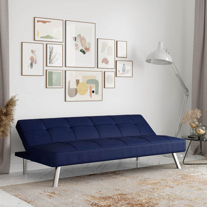 Blue Modern Futon Sofa Bed